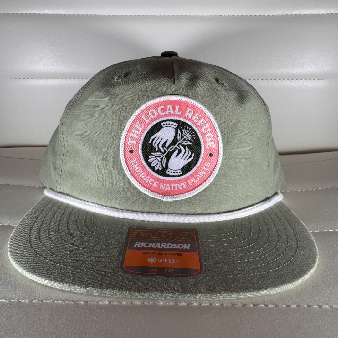 Sage Hat with Pink & Green Logo Patch