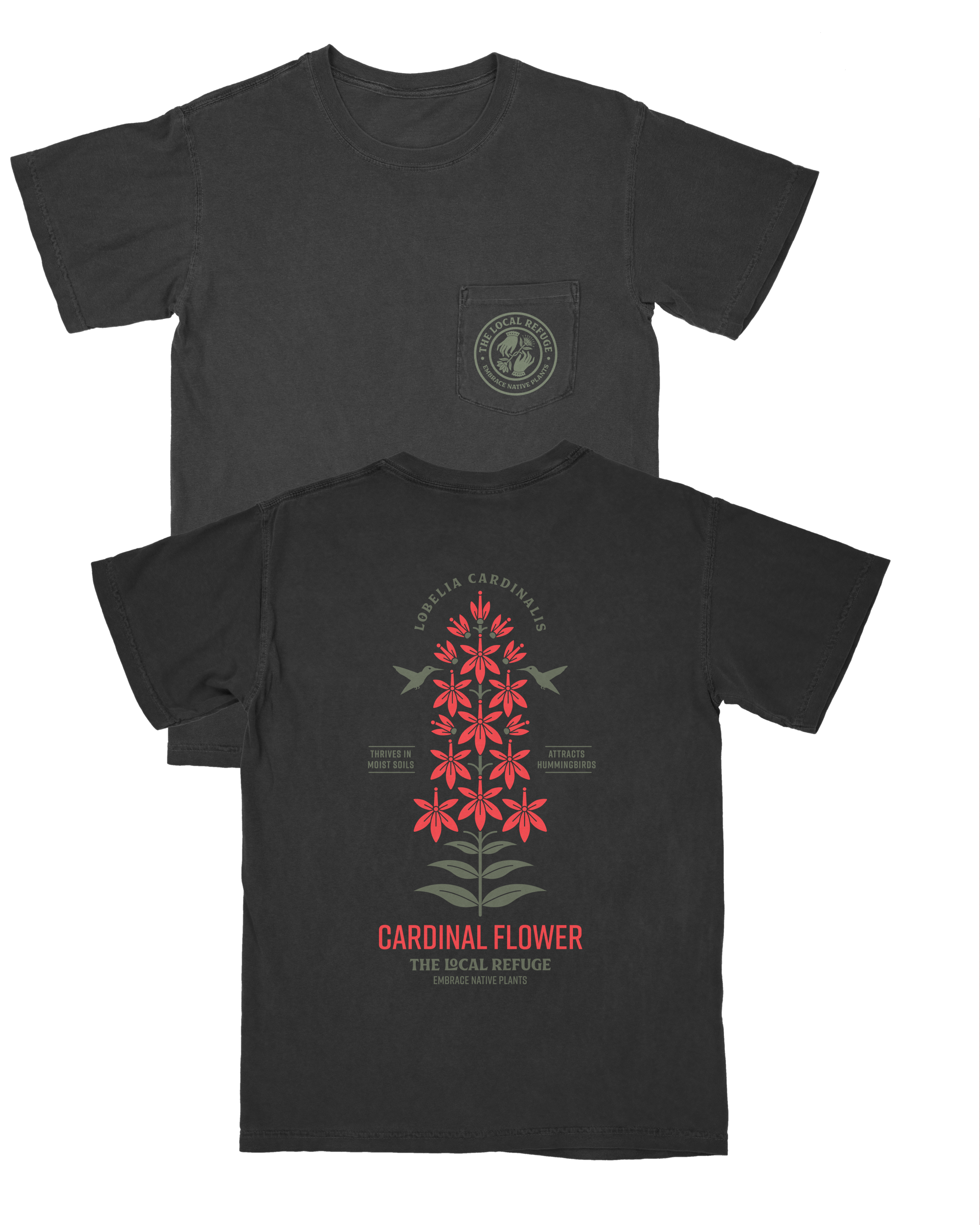 Cardinal Flower Shirt - Black