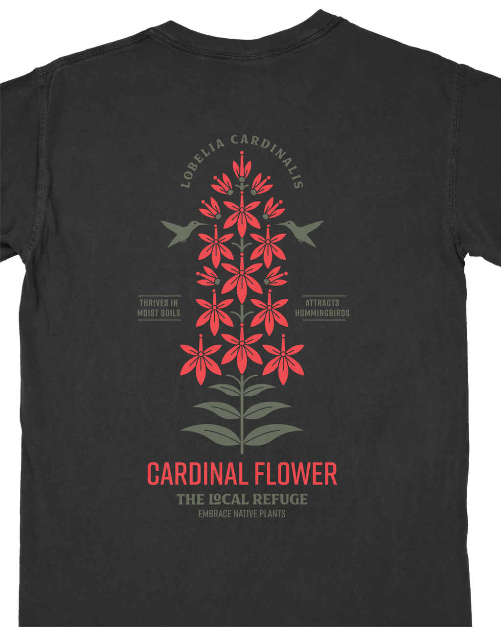 Cardinal Flower Shirt - Black