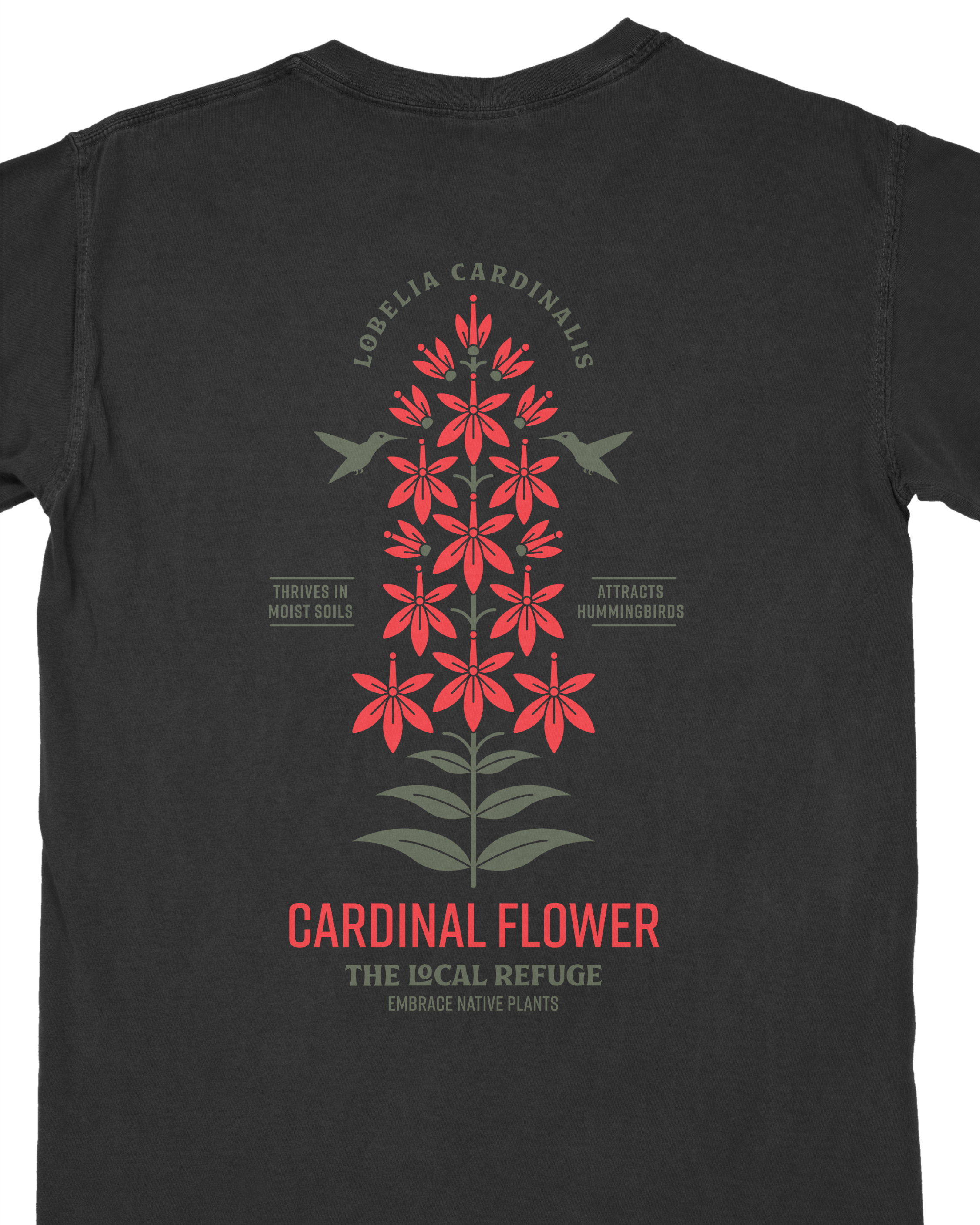 Cardinal Flower Shirt - Black
